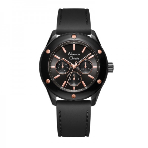 Alexandre Christie AC 2989 Black Rosegold BFRIPBARG